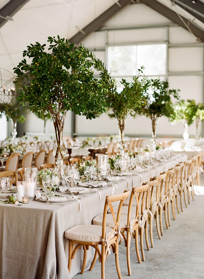 Greenery Floral Centrepieces for Luxury Wedding